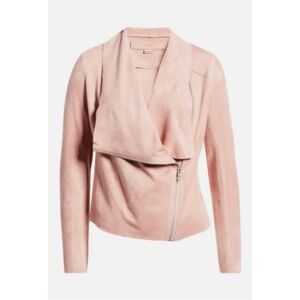 🌷 BLANKNYC Blush Pink drape Front Faux Suede Jacket – Size 1X